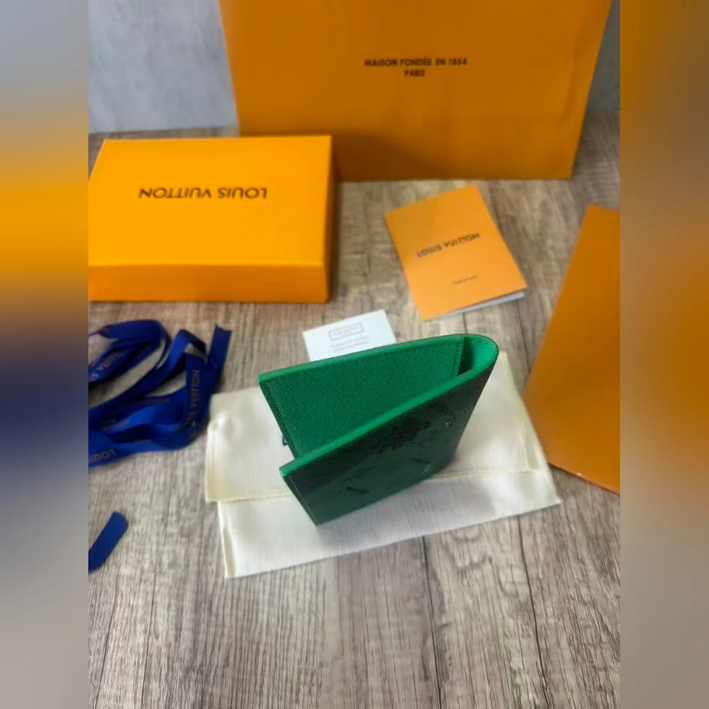 Louis Vuitton Green Monogram Passport Cover
